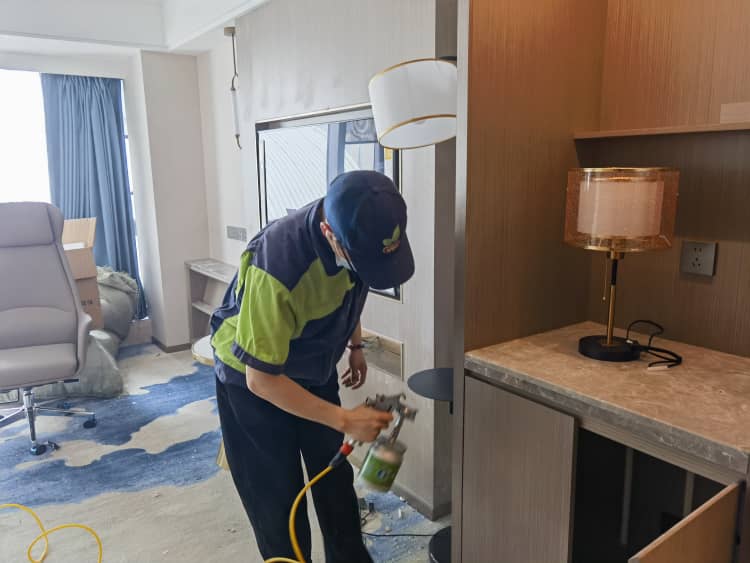 汉阳酒店除甲醛：格瑞乐蛮扎实！